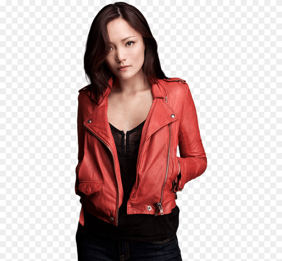 Guardians Of The Galaxy Mantis Actress, Clothing, Coat, Jacket, Leather Jacket Free Png
