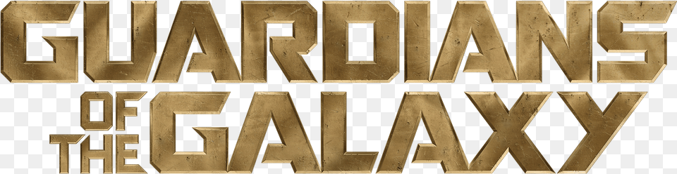 Guardians Of The Logo Guardians Of The Galaxy Sign, Gold, Bronze, Text, Wood Png Image