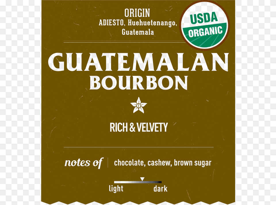 Guatemalan Bourbon Medium Roast Specialty Organic Coffee Coffee, Advertisement, Poster, Book, Publication Free Transparent Png
