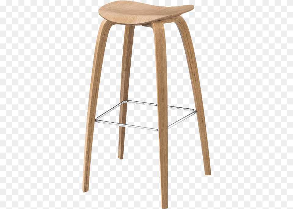 Gubi 2d Stool Oak Wood High Stool, Bar Stool, Furniture Png Image