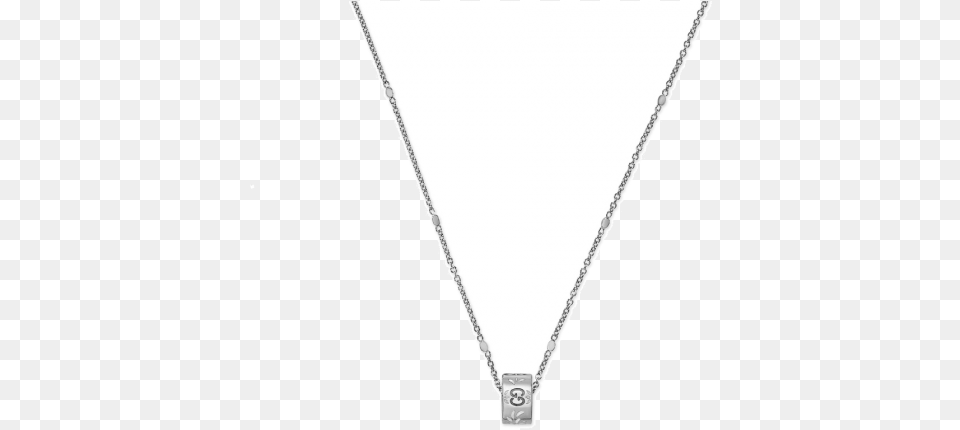 Gucci 18k White Gold Icon Necklace Language, Accessories, Jewelry, Triangle, Diamond Free Png