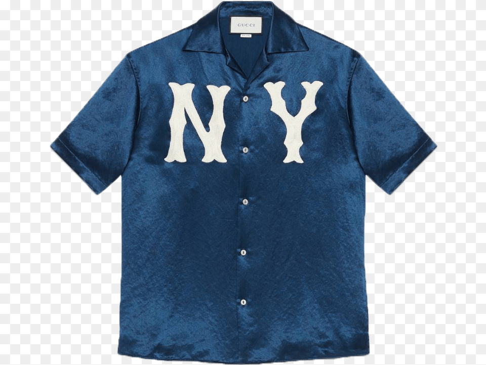 Gucci Bowling Shirt With Ny Yankees Patch Polo Shirt, Clothing, Pants, Coat, Sleeve Free Transparent Png
