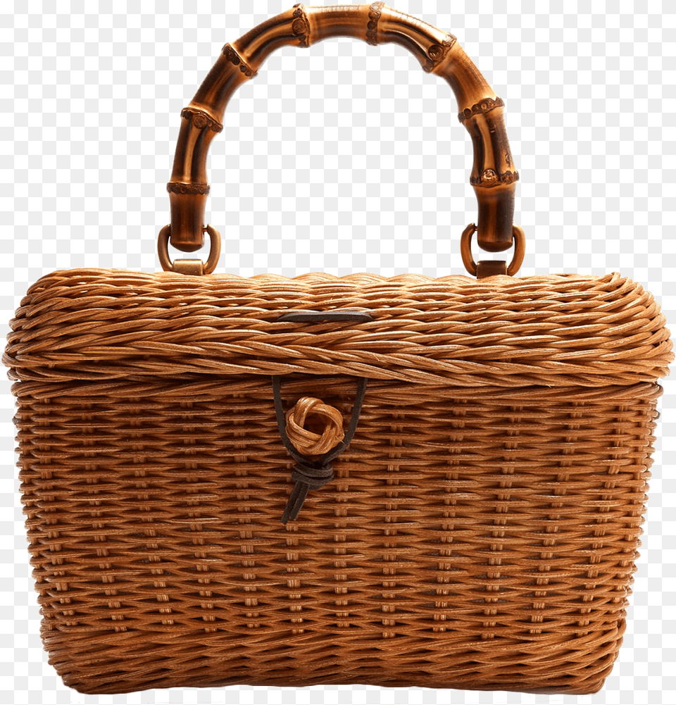 Gucci Cestino Bamboo Handle Wooden Basket Bag, Accessories, Handbag Free Png Download