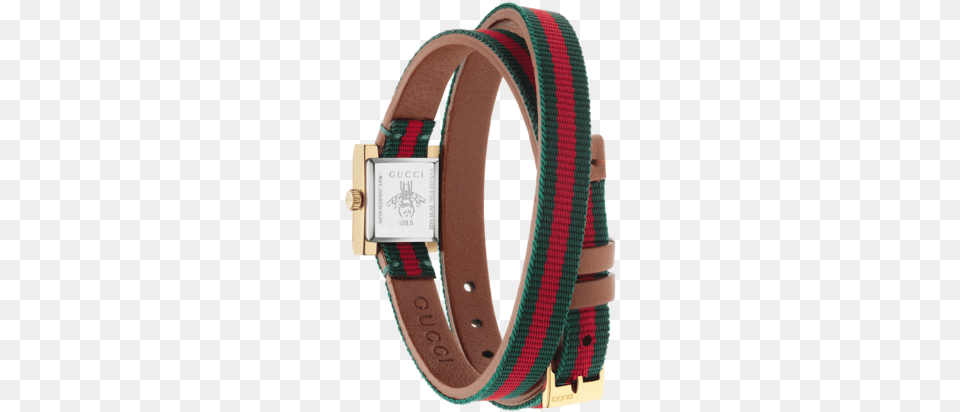 Gucci G Frame Multi Colour Dial Pvd Gold Plated Womens Gucci Women39s Swiss G Frame Green Red Green Web Double, Accessories, Strap, Canvas, Belt Free Transparent Png