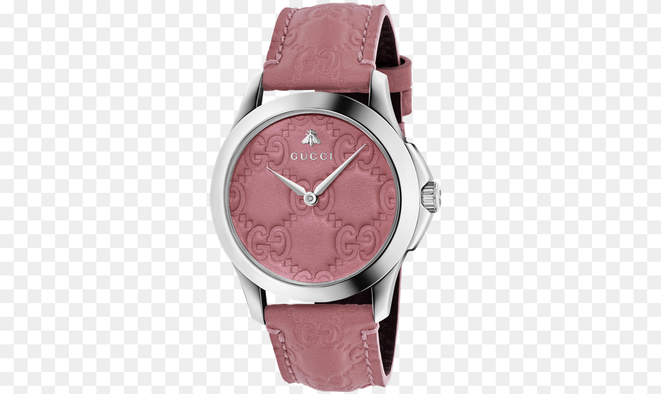 Gucci G Timeless 38mm Gucci Women39s Swiss G Timeless Candy Pink Leather Strap, Arm, Body Part, Person, Wristwatch Free Png Download
