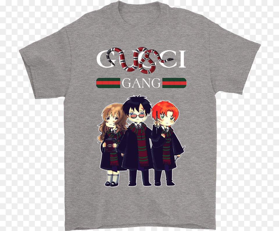 Gucci Gang Harry Potter T Shirt Funny, Clothing, T-shirt, Baby, Person Png