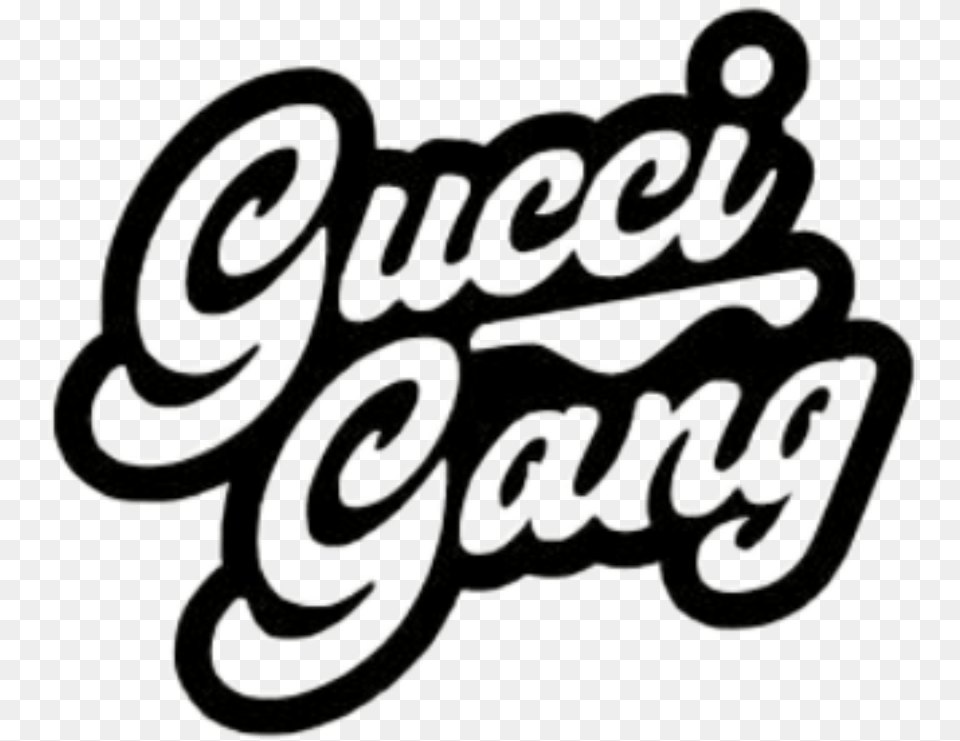 Gucci Gang Logo Download Gucci Gang Logo, Text, Calligraphy, Handwriting Free Transparent Png