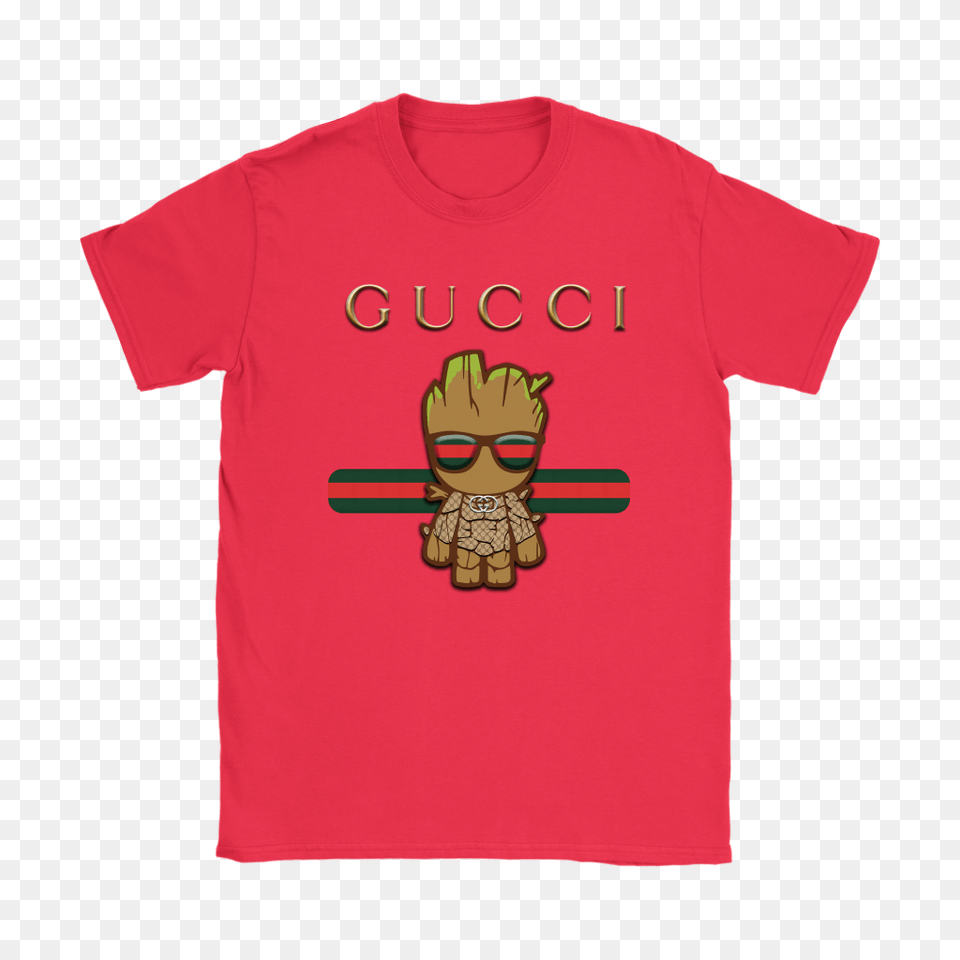 Gucci Guardians Of The Galaxy Baby Groot Shirts Teeperfect, Clothing, T-shirt, Person, Face Free Png