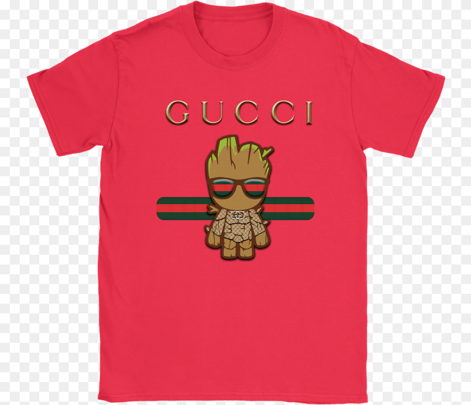 Gucci Guardians Of The Galaxy Baby Groot Shirts Transparent Background Gucci Shirt, Clothing, T-shirt, Person, Face Png