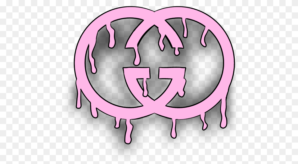 Gucci Guccilogo Drippyeffect Dripping Pink Freetoedit Illustration, Purple, Animal, Elephant, Mammal Free Png