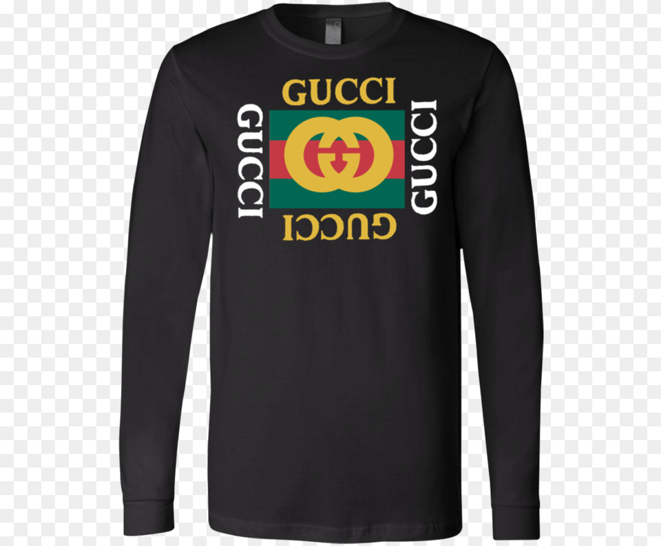 Gucci Logo Long Sleeve T Shirt Long Sleeved T Shirt, Clothing, Long Sleeve, T-shirt Free Png