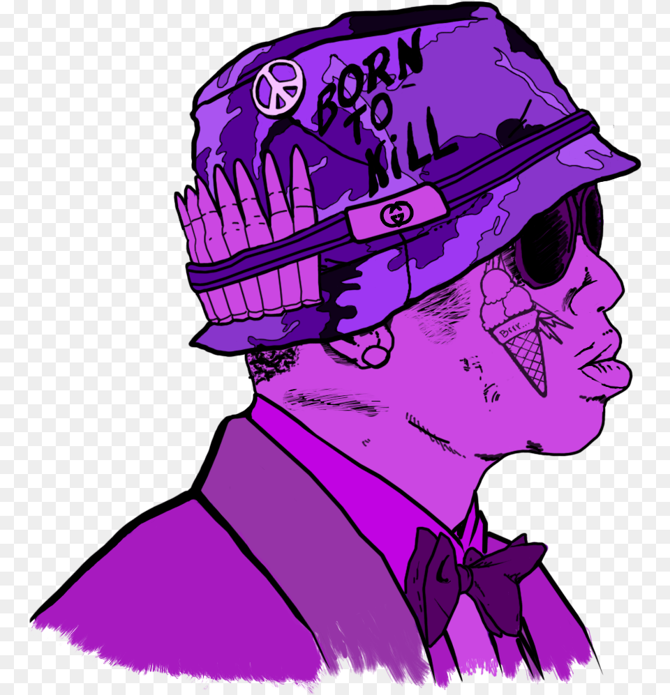 Gucci Mane 2016 Gucci Mane Clipart, Purple, Hat, Clothing, Art Free Png Download