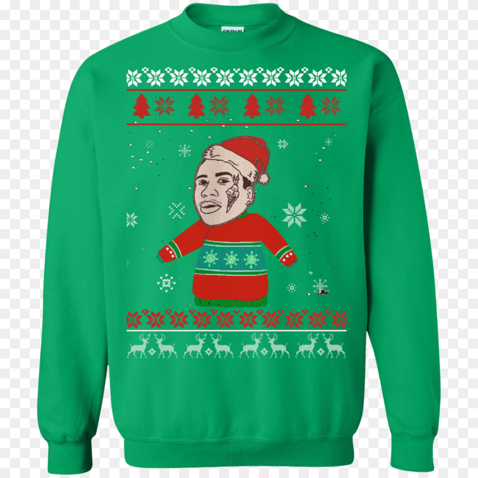 Gucci Mane Home Ugly Christmas Sweater, Clothing, Knitwear, Sweatshirt, Baby Png Image
