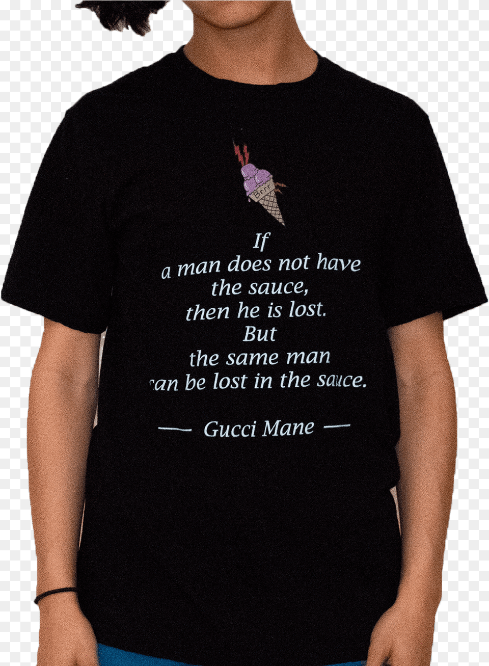 Gucci Mane Sauce Quote T Shirt, Clothing, T-shirt, Adult, Male Free Transparent Png