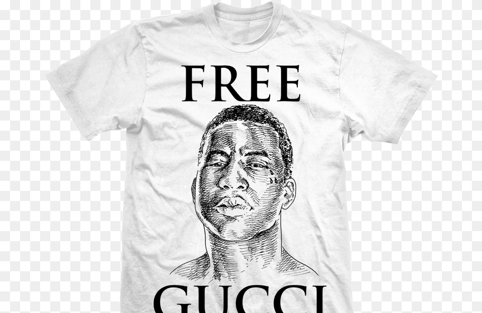 Gucci Mane T Shirt, Clothing, T-shirt, Adult, Male Png Image