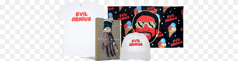 Gucci Mane The Autographed Evil Genius Merch Pack Sweepstakes Baseball Cap, Baseball Cap, Clothing, Hat, T-shirt Free Png