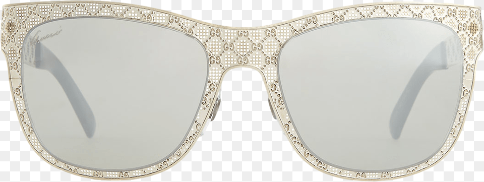 Gucci Mirrored Gg Texture Sunglasses Palladium Tints And Shades, Accessories, Glasses Free Transparent Png