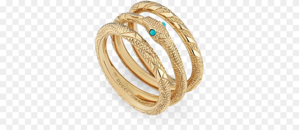 Gucci Ourobos Triple Band 18k Gold And Gold Gucci Snake Ring, Accessories, Jewelry, Ornament, Bangles Png Image