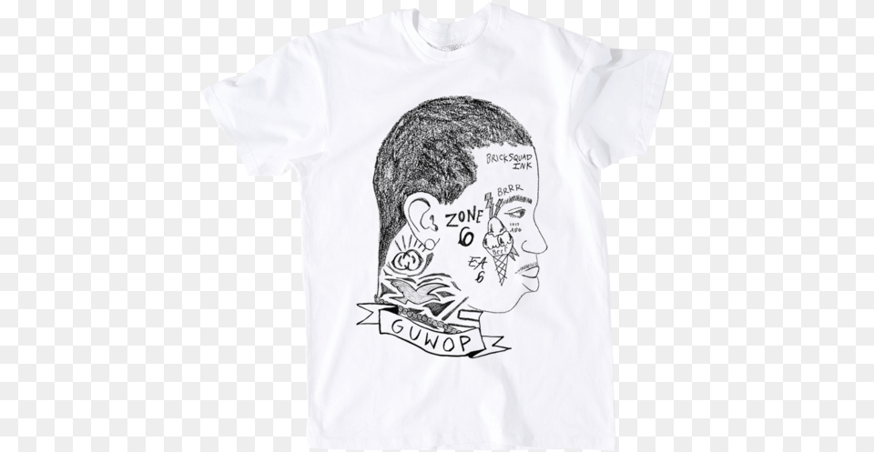 Gucci Shirt Iucn Water Sketch, Clothing, T-shirt, Adult, Face Free Png Download