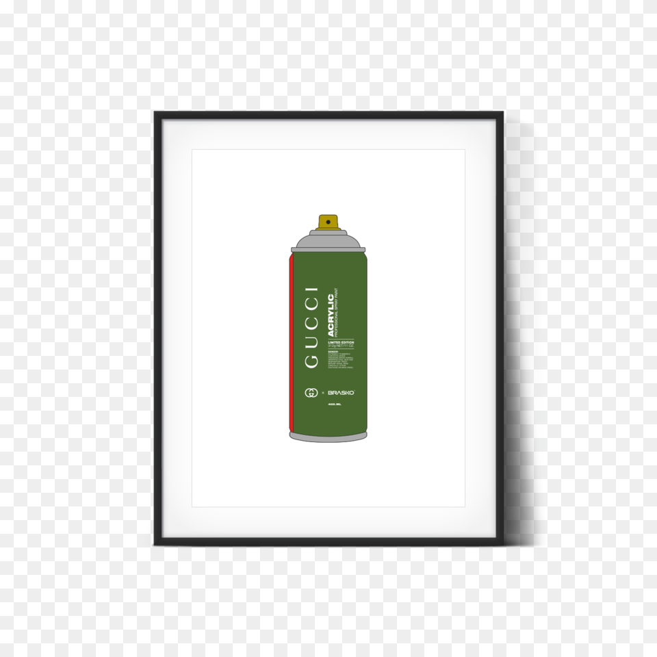 Gucci Spray Paint Poster Antonio Brasko, Cylinder, Can, Spray Can, Tin Png