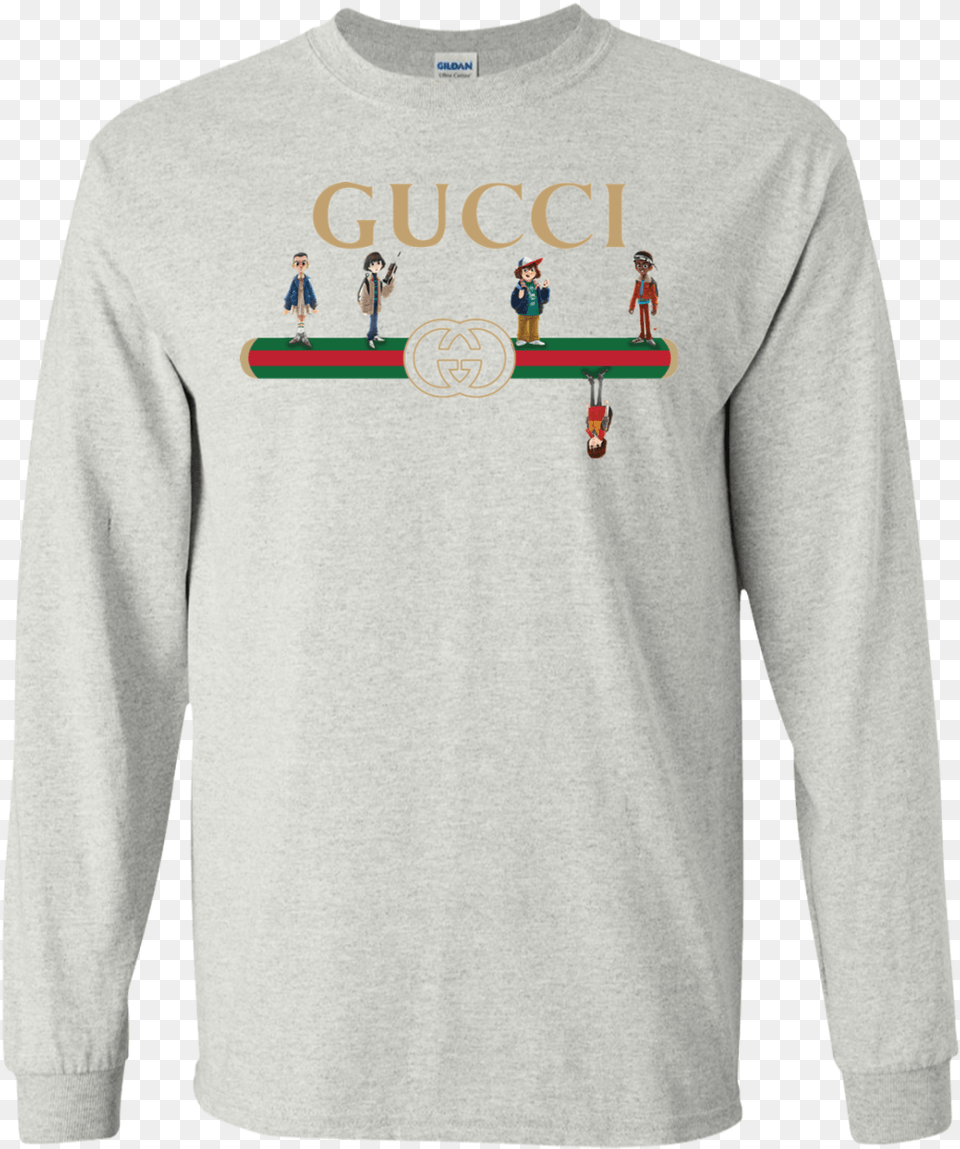 Gucci Stranger Things Upside Down Unisex Tshirt Tank Gucci And Stranger Things, T-shirt, Clothing, Sleeve, Long Sleeve Free Png
