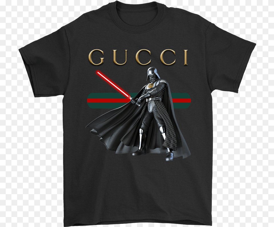 Gucci Stripe Darth Vader Star Wars A Stylish Sith Lord Gucci Minion Shirt, Clothing, T-shirt, Adult, Female Png Image