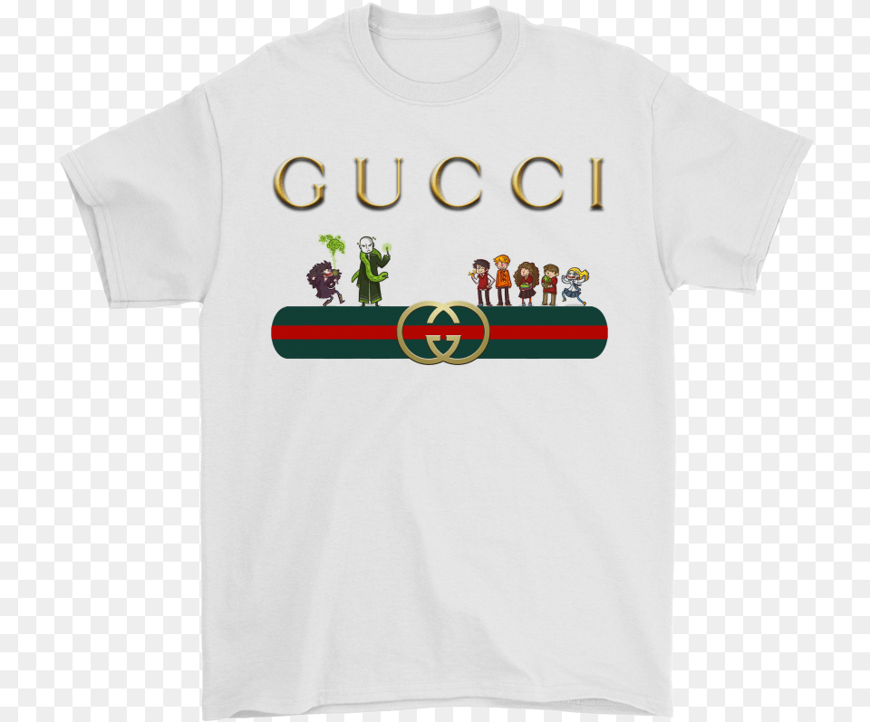 Gucci Stripe Harry Potter Stylish Wizards Shirts T Gucci T Shirt Logo Transparent, Clothing, T-shirt, Person Free Png Download