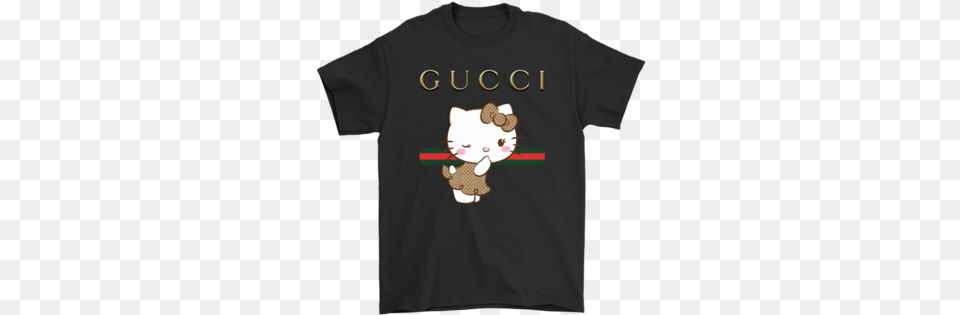 Gucci Stripe Hello Kitty Stay Stylish Shirts Gildan Gucci Hello Kitty Shirt, Clothing, T-shirt Free Png Download