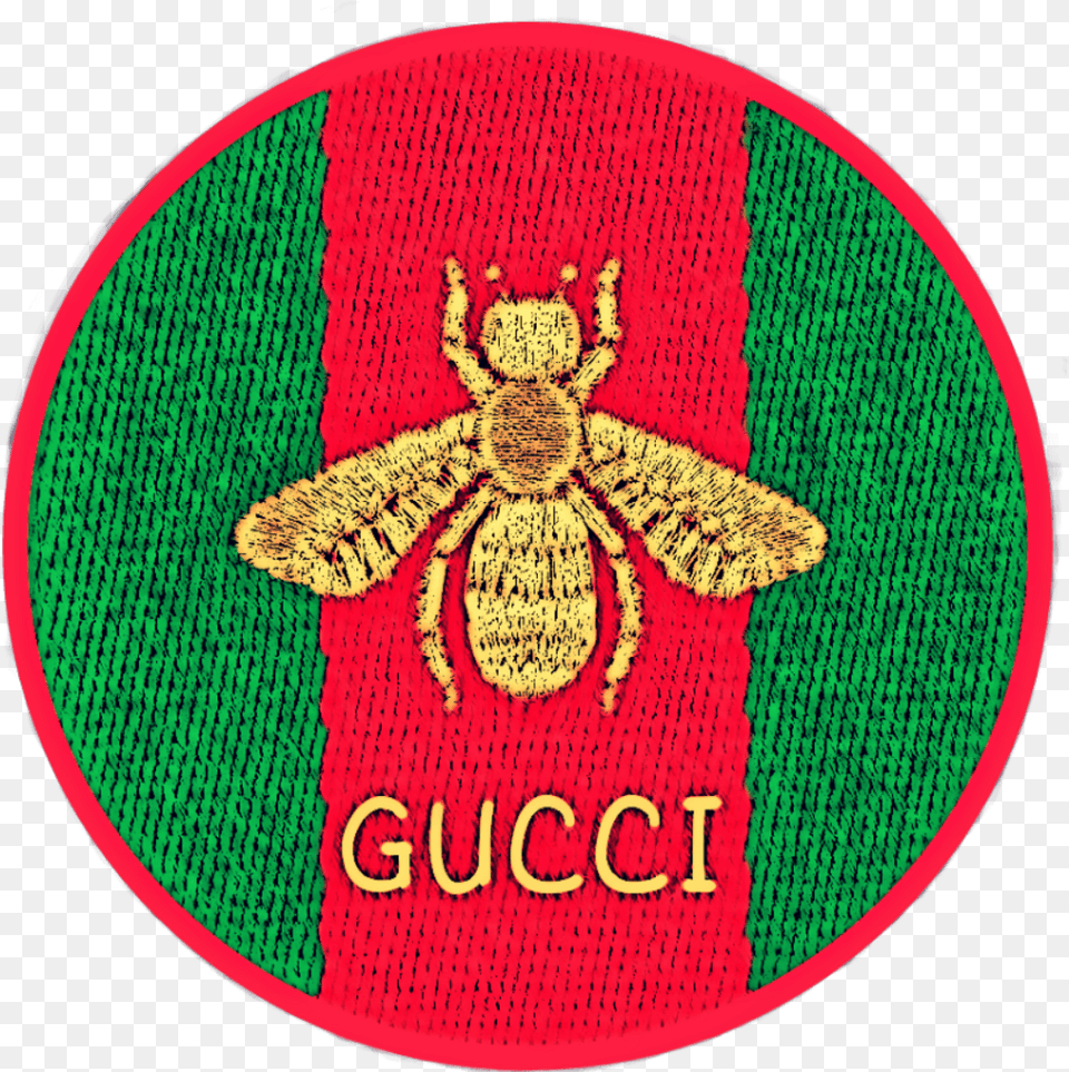 Gucci Symbol Logo Gucci Bee Logo, Badge, Embroidery, Pattern, Stitch Free Png