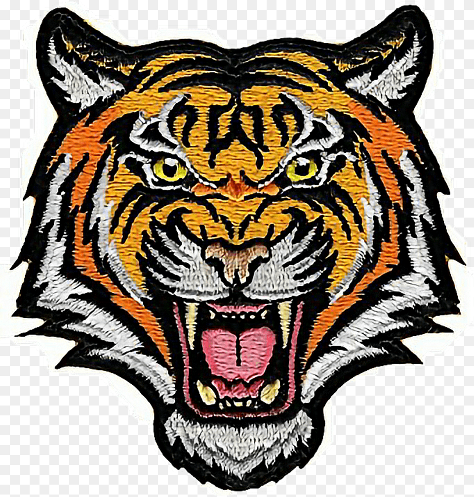 Gucci Tiger Tiger Patch, Animal, Mammal, Wildlife, Home Decor Png