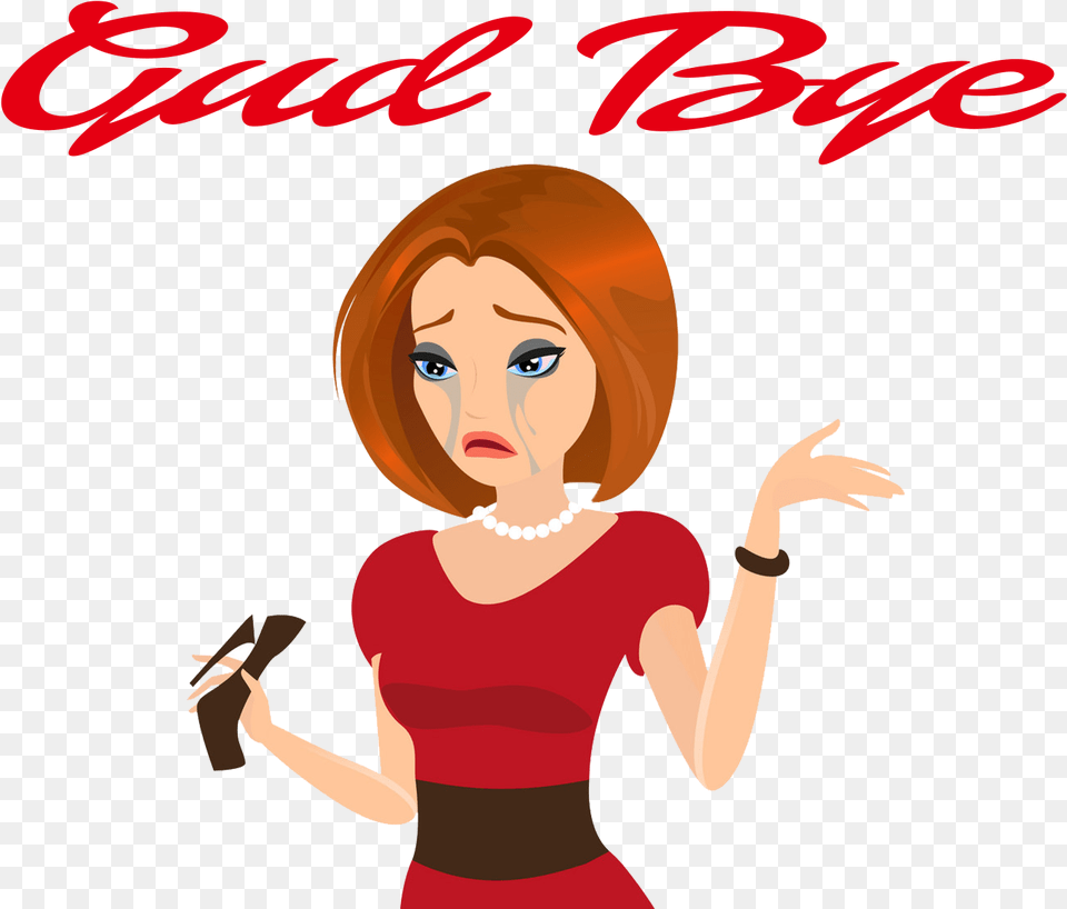 Gud Bye Clipart Imagen De Una Mujer Esta Llorando, Book, Publication, Adult, Person Free Transparent Png