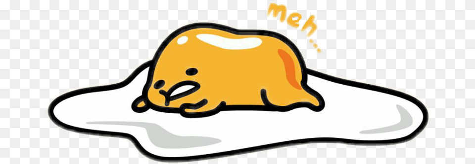 Gudetema Gudetama Egg Japan Kawaii Meh Cute Gudetama, Food, Meal, Clothing, Hat Free Transparent Png