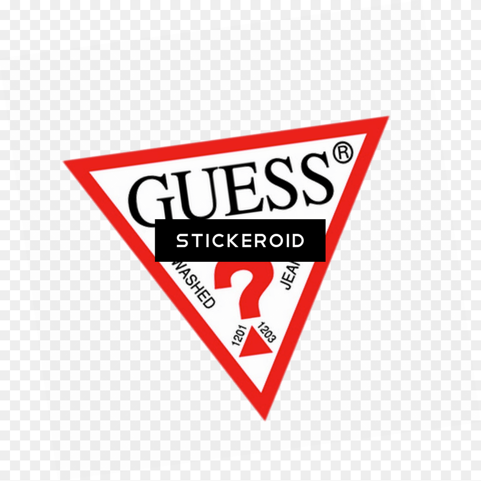 Guess Jeans Logo Guess, Triangle, Sticker, Sign, Symbol Png