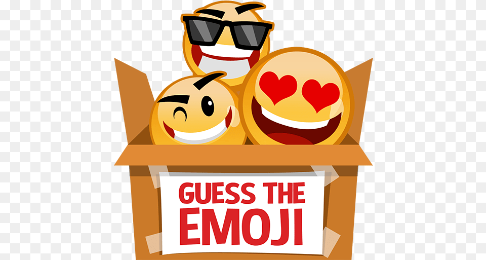 Guess The Emoji Trivia And Guessing Game Guess The Emoji Logo, Box, Advertisement, Food, Lunch Free Png