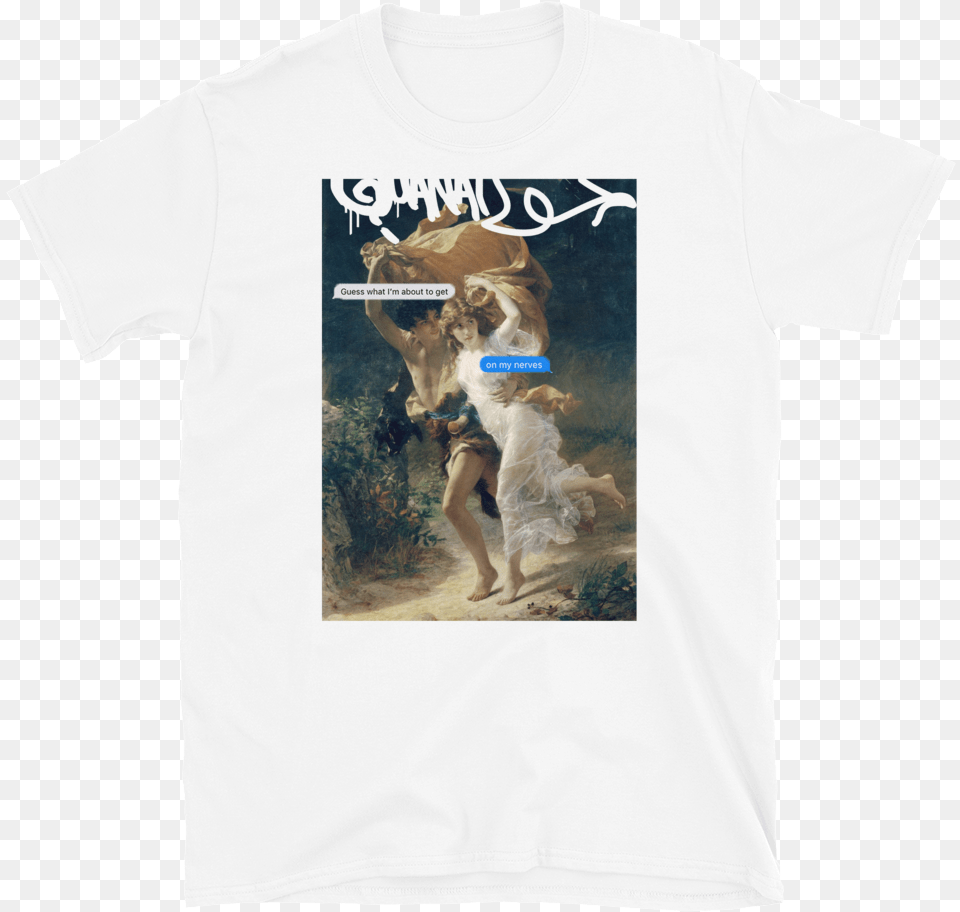 Guess What Im About To Get On Design Mockup Front Flat Pierre Auguste Cot The Storm, Clothing, T-shirt, Adult, Wedding Png