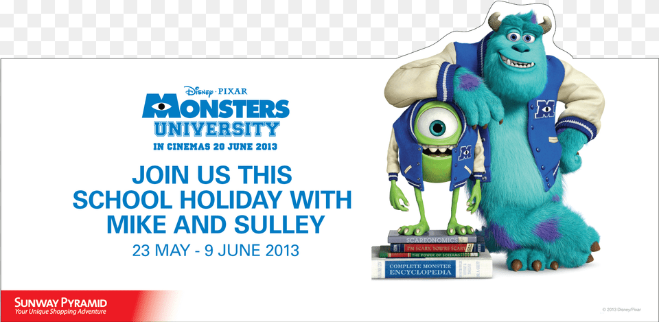 Guess Who Will Be Dropping By Early To Sunway Pyramid Monster Inc University And Monser Inc, Advertisement, Poster, Toy, Mascot Png Image