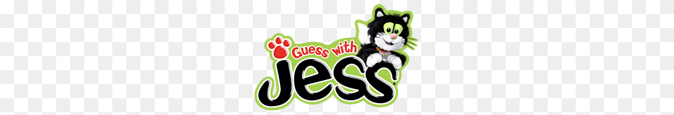 Guess With Jess Logo With Cat, Green, Sticker, Nature, Outdoors Free Png