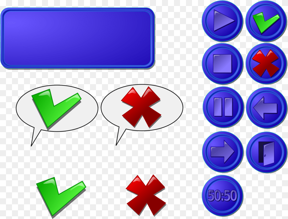 Gui Buttons Cross Mark Computer Play Pause Check Raf Roundel, First Aid, Symbol Free Transparent Png