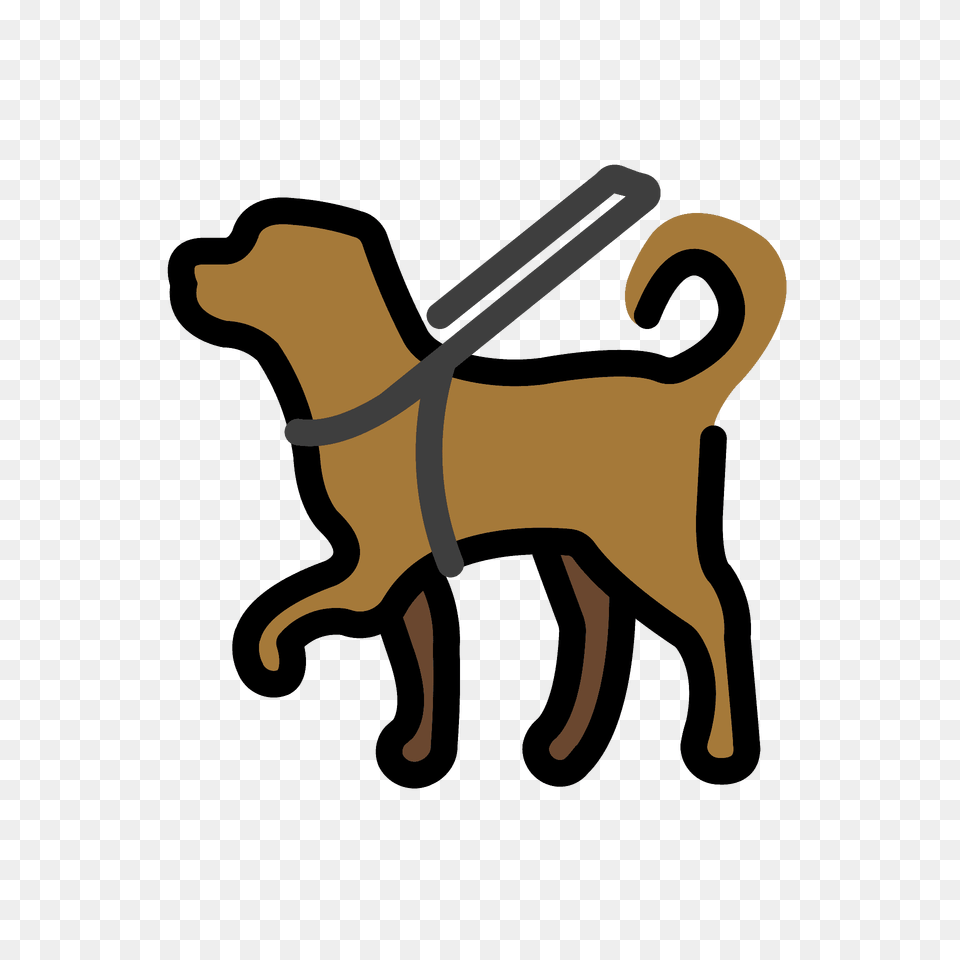 Guide Dog Emoji Clipart, Animal, Canine, Mammal, Hound Png