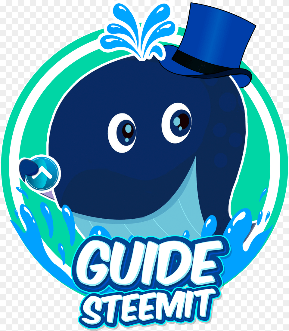 Guide Steemit Whale Con Aleta Y Upvote Blue Whale Cartoon, Bottle, Nature, Outdoors, Snow Free Png