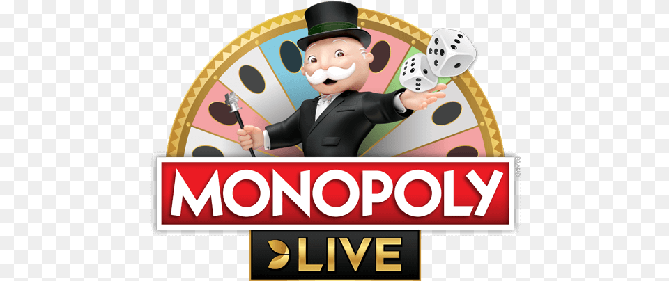 Guide To Monopoly Live Online Casinos U0026 Games With Real Monopoly Live Logo, Performer, Person, Game, Baby Free Png Download