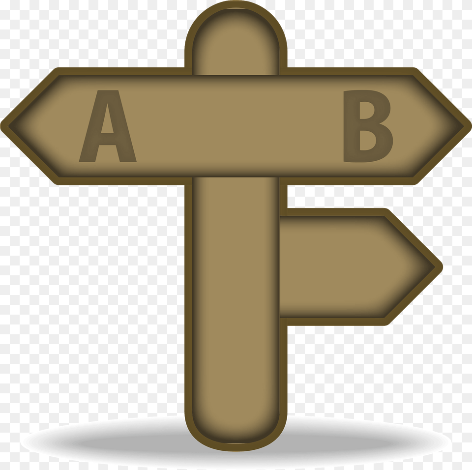Guidepost Clipart, Sign, Symbol, Cross, Road Sign Free Transparent Png