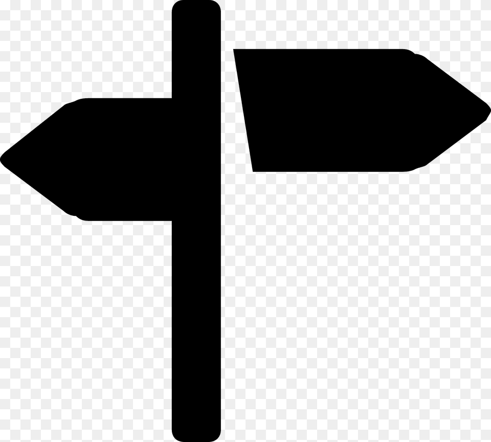 Guidepost Silhouette, Cross, Sign, Symbol, Road Sign Free Png Download