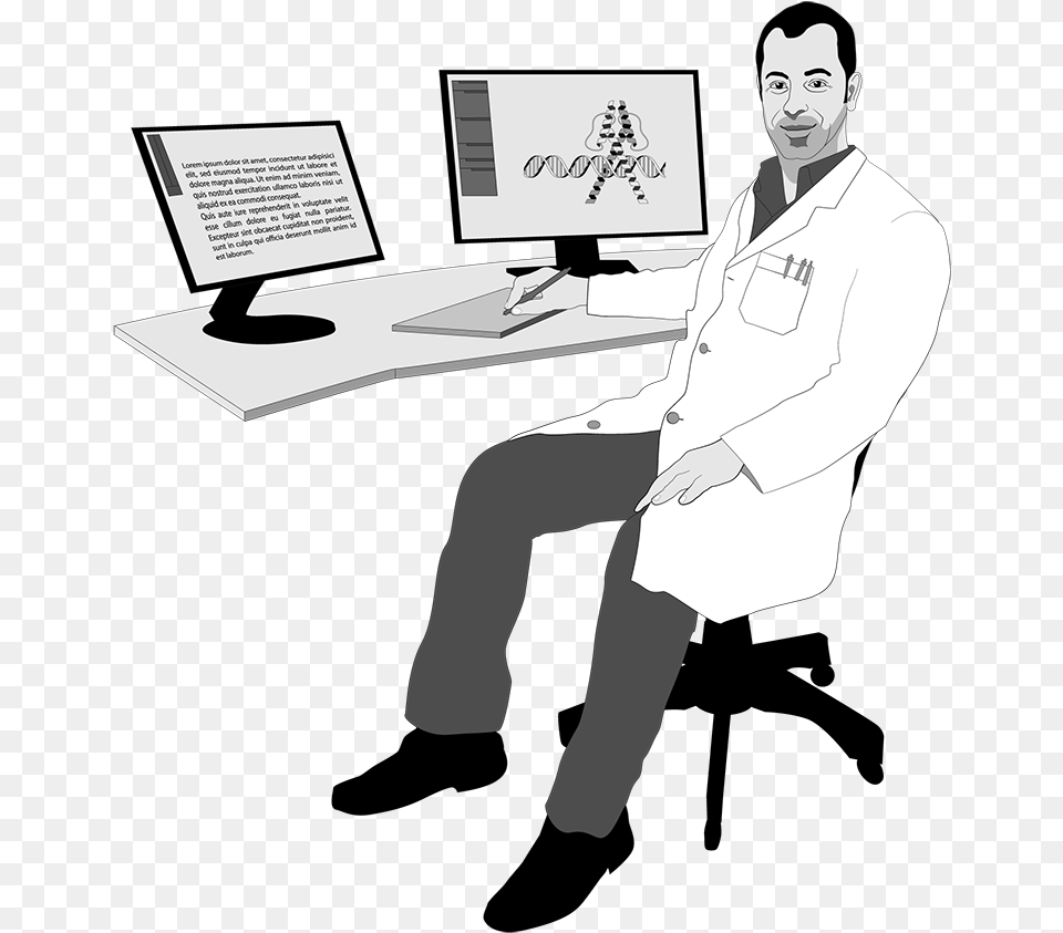 Guido Hegasy Sitting, Clothing, Coat, Lab Coat, Adult Free Transparent Png