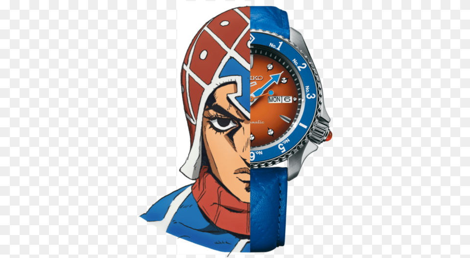 Guido Mista Watch Seiko Jojo, Arm, Body Part, Person, Wristwatch Free Png