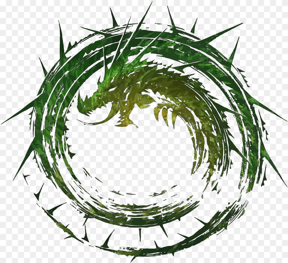 Guild Wars 2 Heart Of Thorns Logo, Green, Plant, Vegetation, Animal Png Image