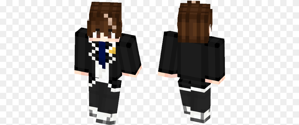 Guilty Crown Shu Ouma Minecraft Skin Cyan Hair Boy Minecraft Skin, Formal Wear, Adult, Person, Man Png