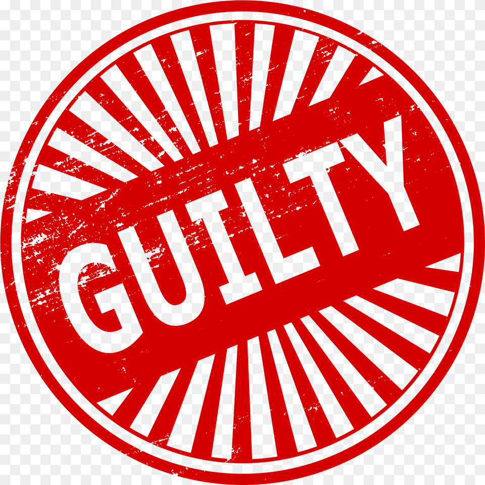 Guilty Stamp Circle, Logo, Sticker, Badge, Symbol Png Image