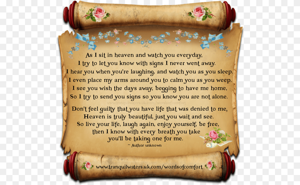 Guilty Stamp Download Letter From Brother In Heaven, Text, Document, Scroll, Flower Png Image