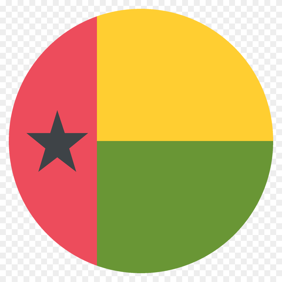 Guinea Bissau Flag Emoji Clipart, Star Symbol, Symbol, Astronomy, Moon Free Transparent Png